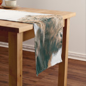 Hochlandportrait individuelle Name Kurzer Tischläufer (Beispiel)