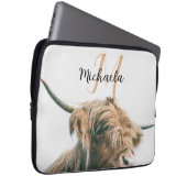 Hochlandportrait individuelle Name Laptopschutzhülle (Vorne Rechts)