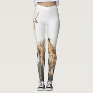 Hochlandportrait individuelle Name Leggings