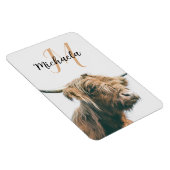 Hochlandportrait individuelle Name Magnet (Rechte Seite)