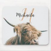 Hochlandportrait individuelle Name Mousepad (Vorne)