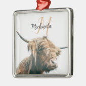 Hochlandportrait individuelle Name Ornament Aus Metall (Links)