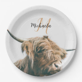 Hochlandportrait individuelle Name Pappteller