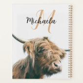 Hochlandportrait individuelle Name Planer (Rückseite)