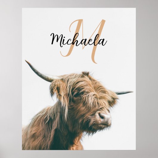 Hochlandportrait individuelle Name Poster (Vorne)