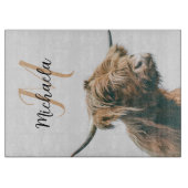 Hochlandportrait individuelle Name Schneidebrett (Vorderseite)