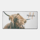 Hochlandportrait individuelle Name Schreibtischunterlage (Vorderseite)