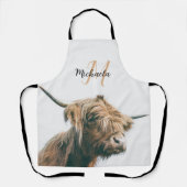 Hochlandportrait individuelle Name Schürze (Vorderseite)