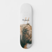 Hochlandportrait individuelle Name Skateboard (Vorderseite)