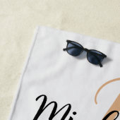 Hochlandportrait individuelle Name Strandtuch (Beispiel)