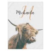 Hochlandportrait individuelle Name Tischdecke (Vorderseite)