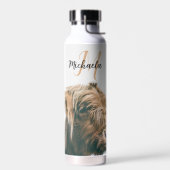 Hochlandportrait individuelle Name Trinkflasche (Links)