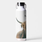 Hochlandportrait individuelle Name Trinkflasche (Vorne)