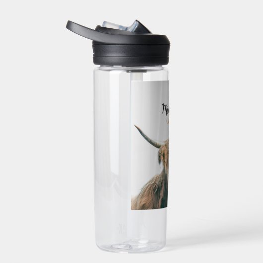 Hochlandportrait individuelle Name Trinkflasche (Rechts)