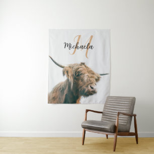 Hochlandportrait individuelle Name Wandteppich