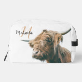 Hochlandportrait individuelle Name Waschbeutel (Rückseite)