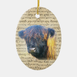Hochlandrind Keramik Ornament