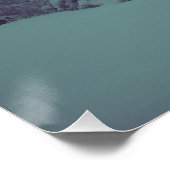 Hochlandrinder im schneebedeckten Hintergrund Poster (Ecke)