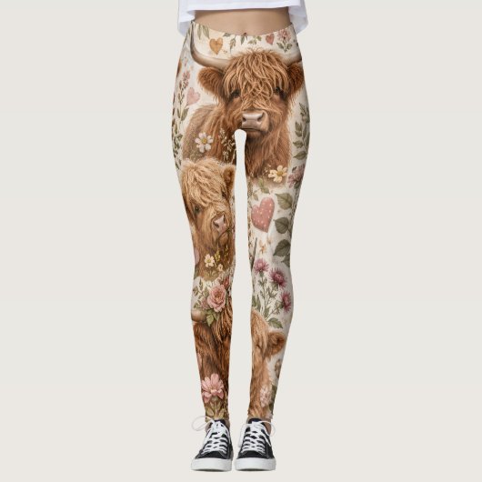 Hochlandrinder Leggings (Vorderseite)