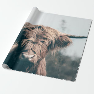 Hochlandrindporträt Geschenkpapier