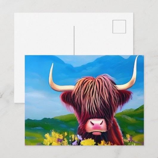 Hochlandskunst Postkarte (Vorne/Hinten)