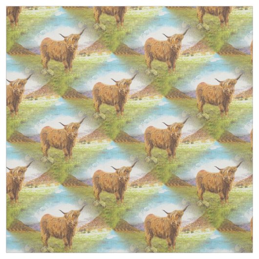 Hochlandstier Stoff (Muster)
