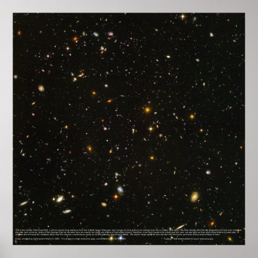 Hochleistungs-Hubble-Ultra-Deep-Field-Poster (Orig Poster (Vorne)