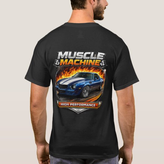 Hochleistungs-Oldtimer-Kunst T-Shirt (Rückseite)