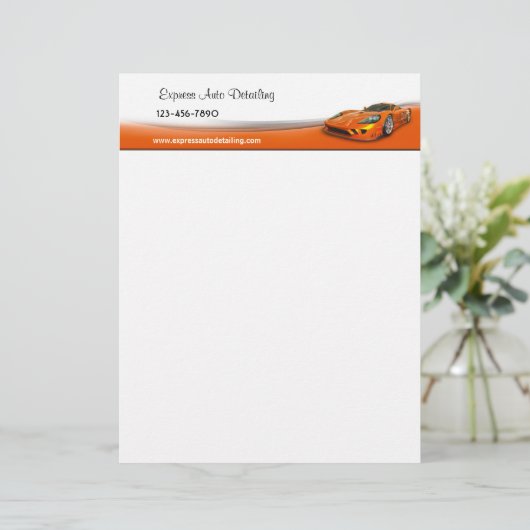 Hochleistungsfähiges Auto Briefbogen (Stehend Vorderseite)