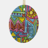 Hochmoderne moderne geometrische Kunst Keramik Ornament (Rechts)