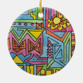 Hochmoderne moderne geometrische Kunst Keramik Ornament (Hinten)