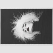 Hochmodisch Schwarz-Weiß-Fotografiedekoupage Seidenpapier (Vorderseite)