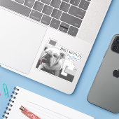 Hochmotivierter Bulldogge Aufkleber (Laptop mit iPhone)