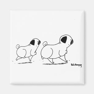 Hochnäsige Möpse Magnet