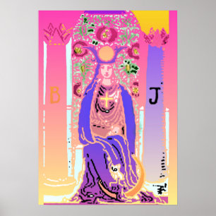 Hochpriester Lila rosa Tarot-Poster Poster
