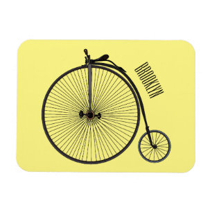 Hochrad Fahrrad Cartoon-Illustration Magnet