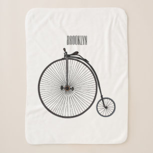 Hochrad Fahrrad Cartoon-Illustration Sherpadecke