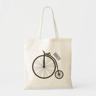 Hochrad Fahrrad Cartoon-Illustration Tragetasche