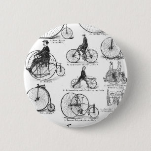 Hochrad Fahrrad Penny Farthing Button