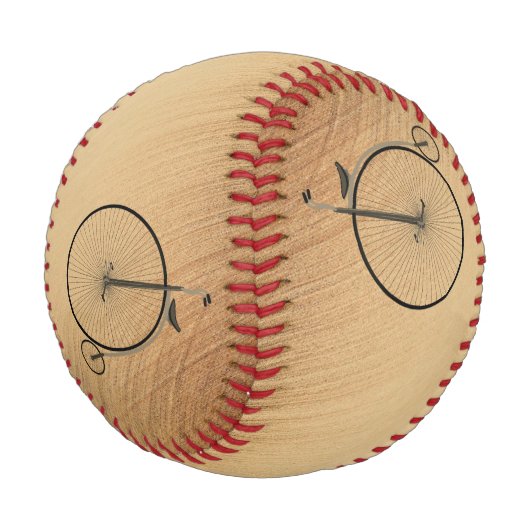 Hochrad-Vintage-Fahrrad rustikal Baseball (Schrägansicht)
