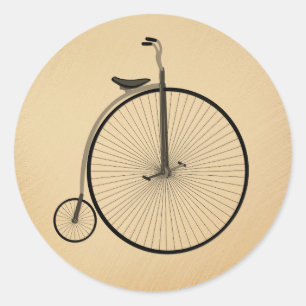 Hochrad-Vintage-Fahrrad Rustikal Runder Aufkleber