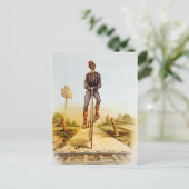 Hochradfahren Postkarte (Stehend Vorderseite)