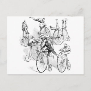 Hochrädriges Fahrrad-Dare Devils-Postkarte Postkarte