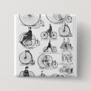 Hochrädriges Fahrrad Penny Farthing Button