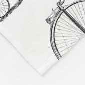 Hochrädriges Fahrrad Penny Farthing Fleecedecke (Ecke)