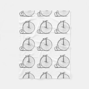 Hochrädriges Fahrrad Penny Farthing Fleecedecke