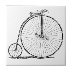 Hochrädriges Fahrrad Penny Farthing Fliese