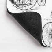 Hochrädriges Fahrrad Penny Farthing Mousepad (Ecke)