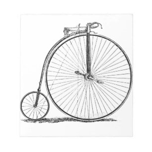 Hochrädriges Fahrrad Penny Farthing Notizblock