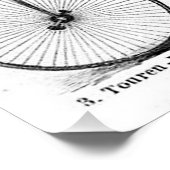 Hochrädriges Fahrrad Penny Farthing Poster (Ecke)